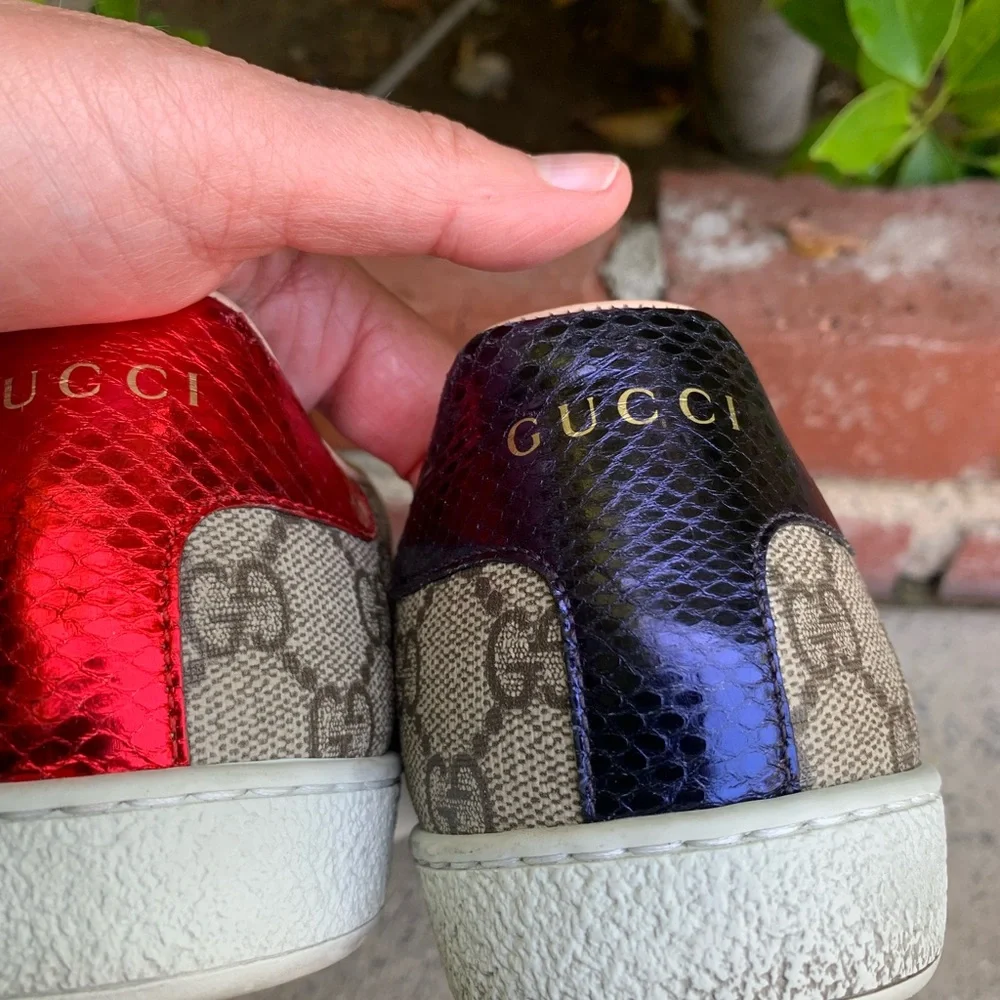 Gucci Beige Coated Canvas GG Ace Sneakers for Women - size 37.5 - Picture 5 of 8